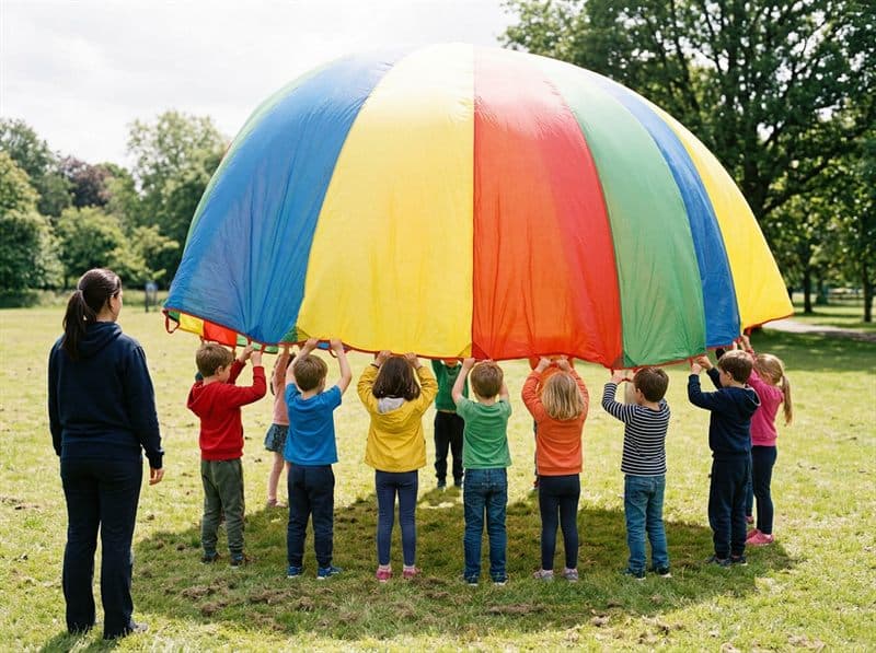 Juegos dirigidos por monitores en una fiesta infantil en Ourense